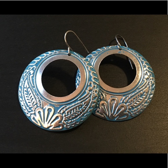 Francesca's Collections Jewelry - NWOT- blue boho filigree earrings